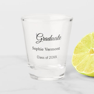 Absolventenname Abschlussjahrgang 20XX Gratulation Schnapsglas