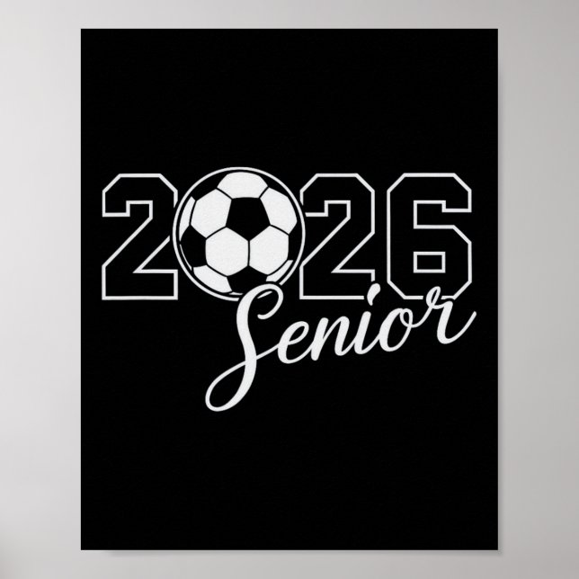 Absolventin 2026 Fußballmutter High School Abschlu Poster (Vorne)