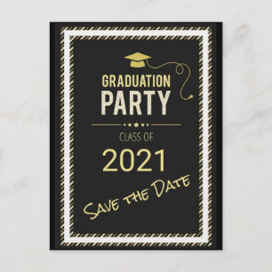 Absolventin Save the Date Postkarte
