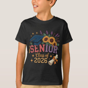 Absolventinnen 2026 Abschluss Mädchen Boho Suflowe T-Shirt