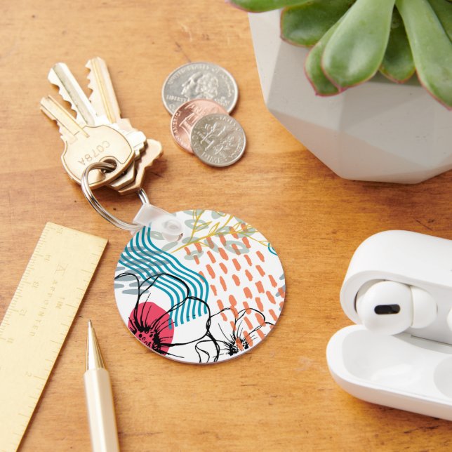 absract design magnet flowers schlüsselanhänger (Schreibtisch)