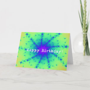 Abstact Blue und Green Birthday Karte