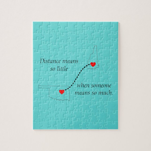 Abstand bedeutet so wenig Puzzlespiel (Vertikal)