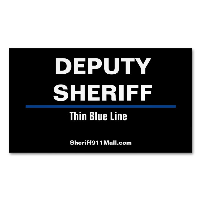 ABSTELLUNG SHERIFF Thin Blue Line Business Card Ma Magnetische Visitenkarte (Vorderseite)