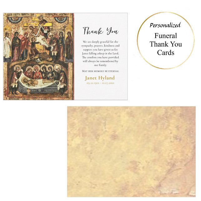 Abstieg von der orthodoxen Beerdigung Dankeskarte (Von Creator hochgeladen)