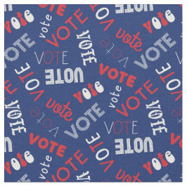 Abstimmung 2020 Typografie-Musternavy Stoff