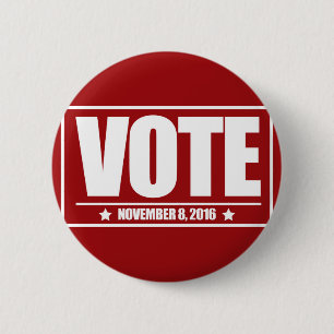 Abstimmung am 8. November 2016 ringsum Knopf Button