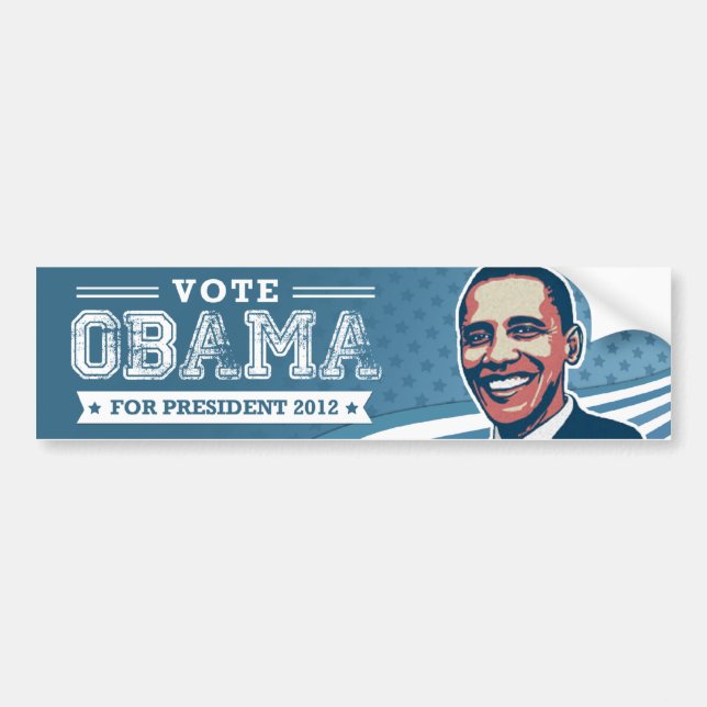 Abstimmung Barack Obama für Präsidenten Autoaufkleber (Vorne)