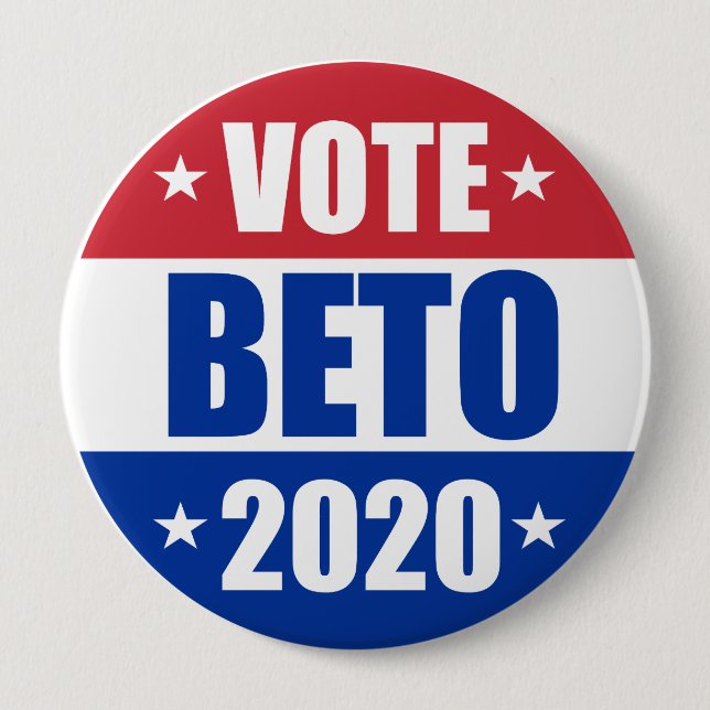 Abstimmung Beto O'rourke für Präsidentenwahl 2020 Button (Vorderseite)