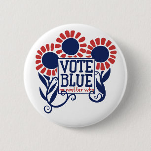 Abstimmung blau, egal wer 2020 button