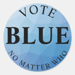 Abstimmung blau, egal, wer demokratisch politisch runder aufkleber