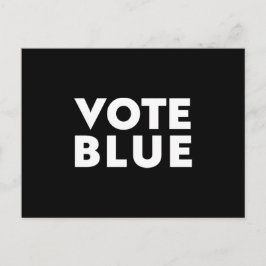 "Abstimmung blau" Schwarz-weiß Postkarte