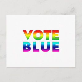 "Abstimmung blau" Stolz lgbtq lgbt Regenbogenfarbe Postkarte