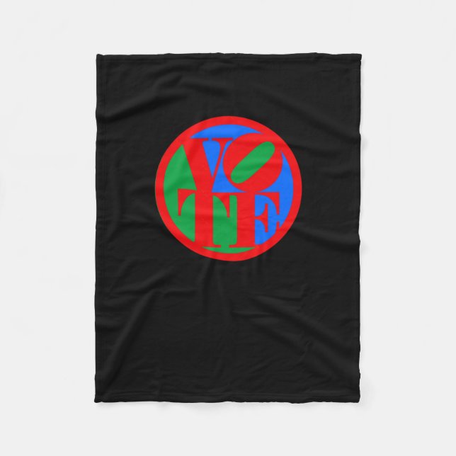 Abstimmung - Blau wählen - Rot abstimmen - Präside Fleecedecke (Vorderseite)