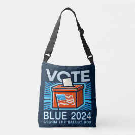 Abstimmung Blue 2024 Wahlurne Präsidentschaftswahl Tragetaschen Mit Langen Trägern