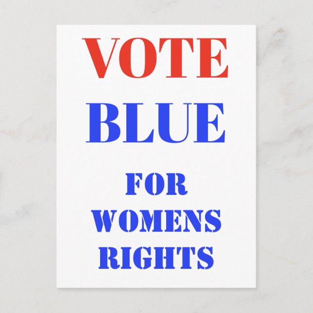 Abstimmung Blue Voting USA Democratic Political Re Postkarte (Vorderseite)