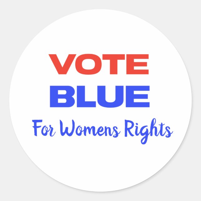 Abstimmung Blue Voting USA Democratic Political Re Runder Aufkleber (Vorderseite)