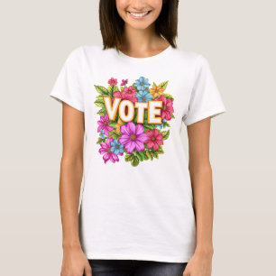 ABSTIMMUNG Blumengelber T - Shirt