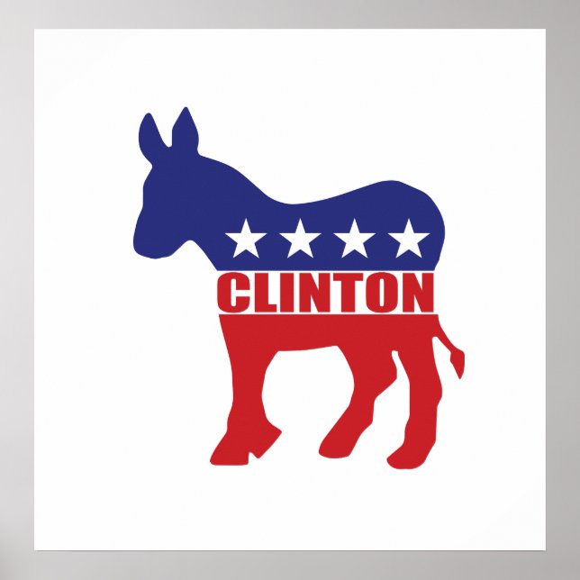 Abstimmung Clinton Demokrat Poster (Vorne)