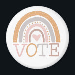 Abstimmung | Design des Niedlichen Rainbow Magnet<br><div class="desc">Niedliche pastellfarbene Regenbogenkunst mit der wichtigen Botschaft - Abstimmung.</div>