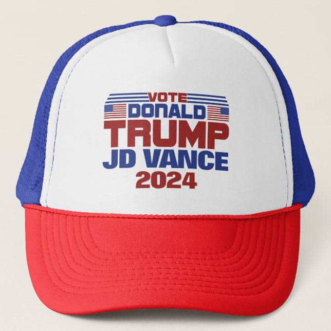 Abstimmung Donald Trump JD Vance 2024 Truckerkappe (Vorderseite)