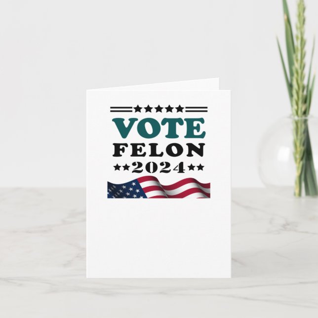 Abstimmung Felon 2024 Festgehaltener Felon-Sticker Karte (Vorderseite)