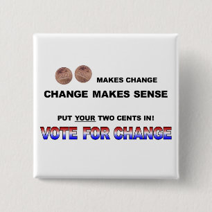 Abstimmung für Änderung 2008 Button