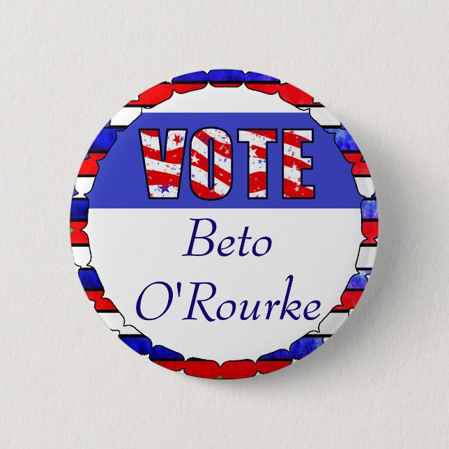 Abstimmung für Beto O'Rourke 2020 Button (Vorderseite)