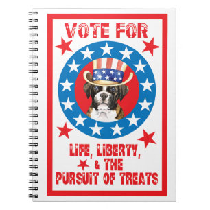 Abstimmung für Boxer Notizblock