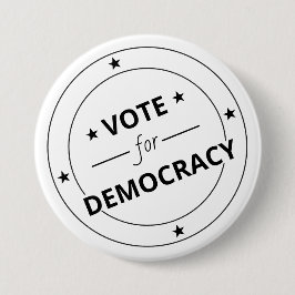 Abstimmung für Demokratie Button