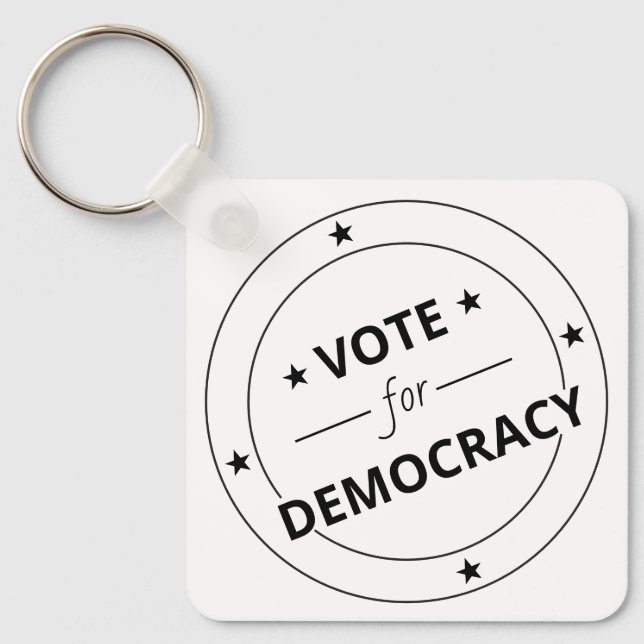 Abstimmung für Demokratie Schlüsselanhänger (Vorderseite)