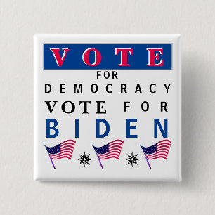 Abstimmung für den Biden-Knopf Button