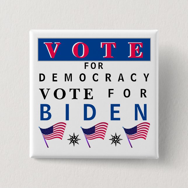 Abstimmung für den Biden-Knopf Button (Vorderseite)