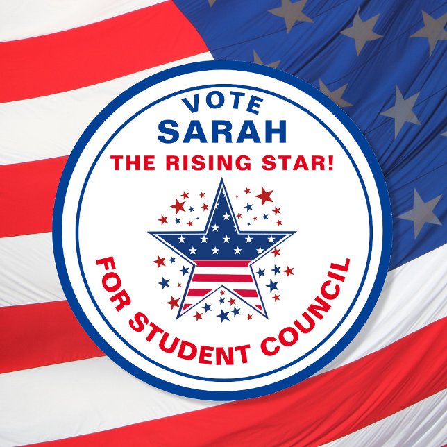 Abstimmung für den Präsidenten der Fraktionen: Sti Runder Aufkleber (Von Creator hochgeladen)