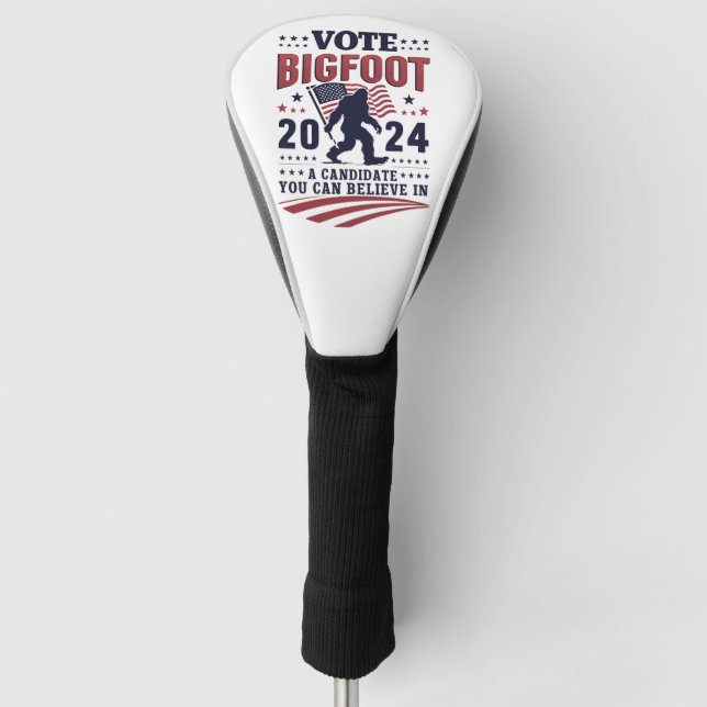 Abstimmung für den Präsidenten von Bigfoot 2024 Sa Golf Headcover (Vorderseite)