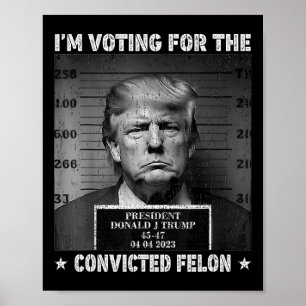 Abstimmung für den verurteilten Felon Funny Trump Poster