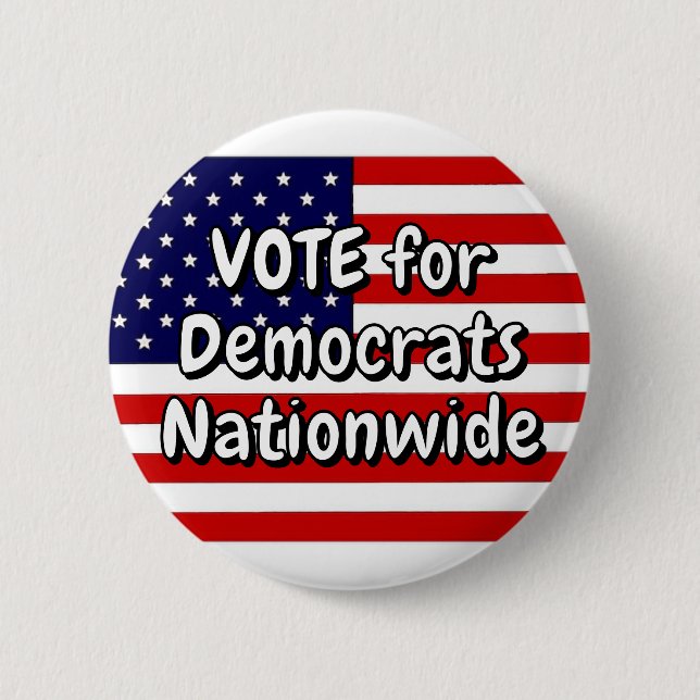 Abstimmung für die Demokraten auf nationaler Ebene Button (Vorderseite)