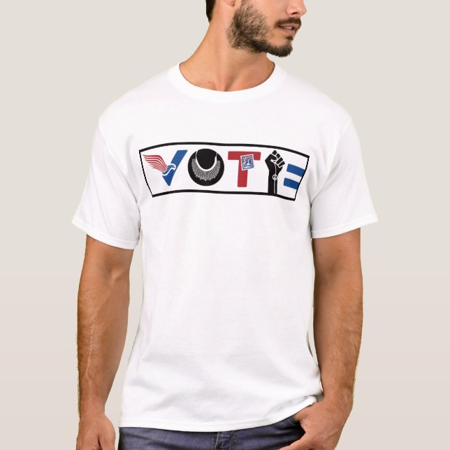ABSTIMMUNG FÜR DIE FREIHEIT, RBG, USPS, Frieden, B T-Shirt (Vorderseite)