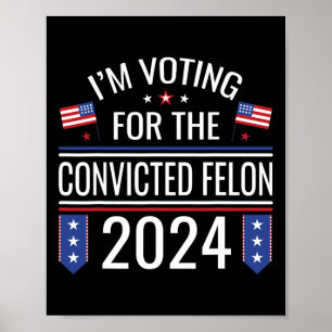 Abstimmung für die verurteilte Fellon 2024 US-Flag Poster