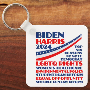Abstimmung für die Wahlplattform Biden Harris 2024 Schlüsselanhänger