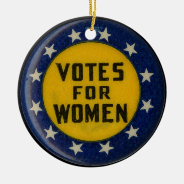 Abstimmung für Frauen Historisches Wahlrecht Keramik Ornament (Vorne)
