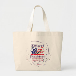 Abstimmung für Hillary USA Stronger Together My Pr Jumbo Stoffbeutel