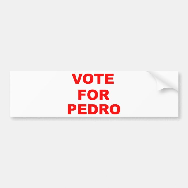Abstimmung für Pedro Autoaufkleber (Vorne)