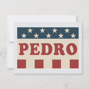 Abstimmung für Pedro Classic Vintag Retro-Kampagne Postkarte