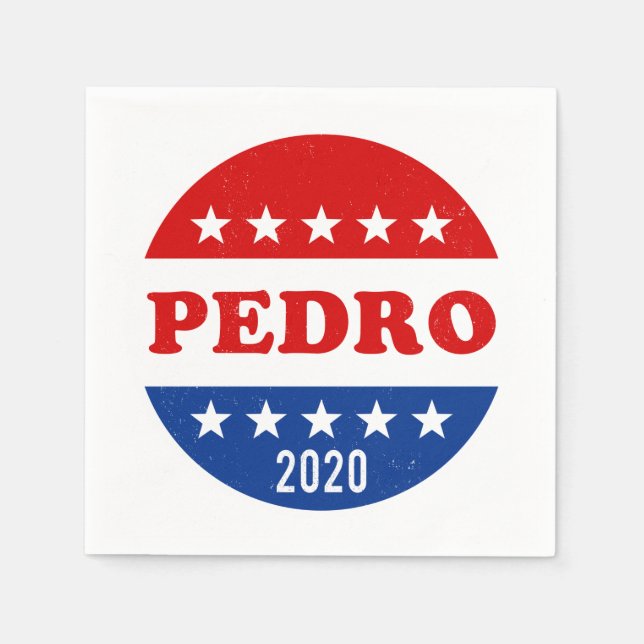 Abstimmung für Pedro im Jahr 2020 Funny Voter Butt Serviette (Vorderseite)