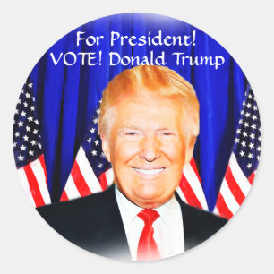 Abstimmung_ für Präsident Donald Trump_ Runder Aufkleber