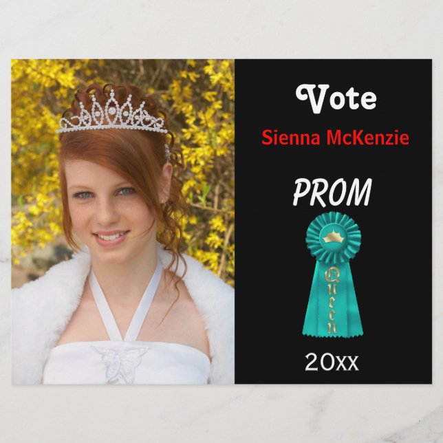 Abstimmung für Prom Queen (Aqua) Flyer (Vorne)