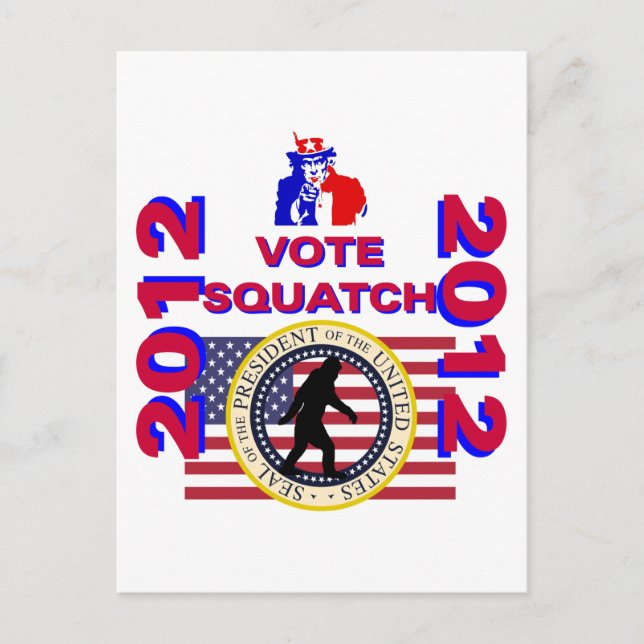 Abstimmung für Squatch 2010 Postkarte (Vorderseite)