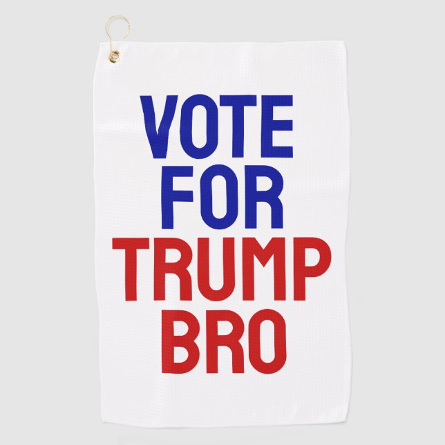 Abstimmung für Trump Bro - Wahl 2024 Golfhandtuch (Vorderseite)