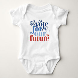 Abstimmung für unsere zukünftige Wahl Rot Weiß & B Baby Strampler